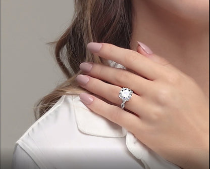 5.30 Ctw Round Lab Grown Diamond Double Twist Engagement Ring