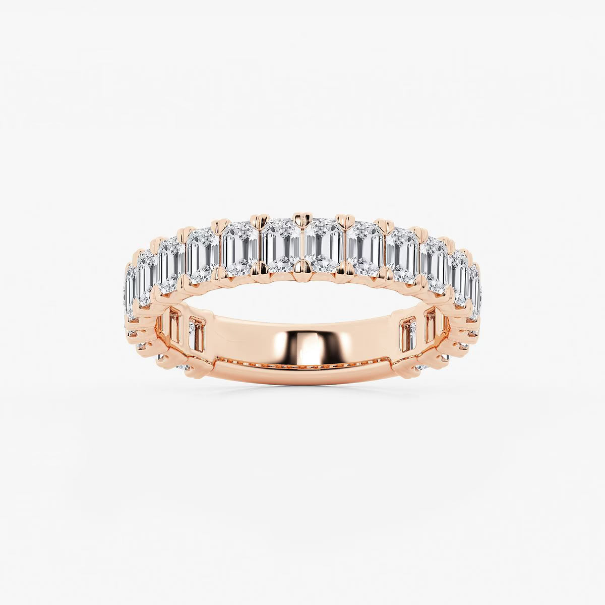 2.00 Ct Lumina Emerald Cut Eternity Ring Wedding Ring