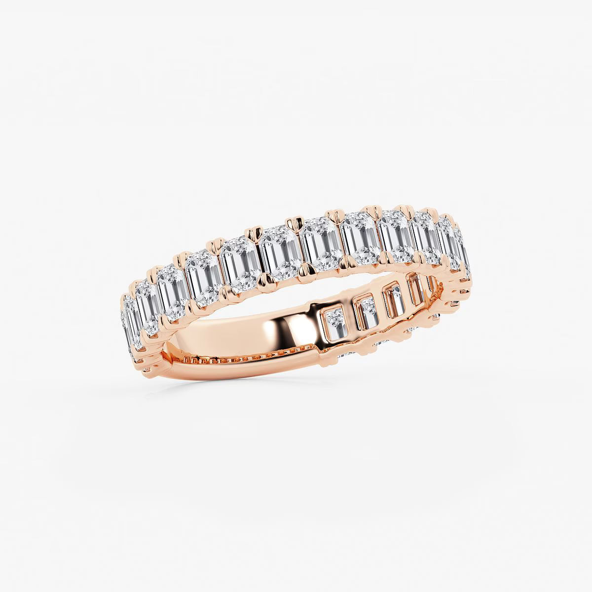 2.00 Ct Lumina Emerald Cut Eternity Ring Wedding Ring