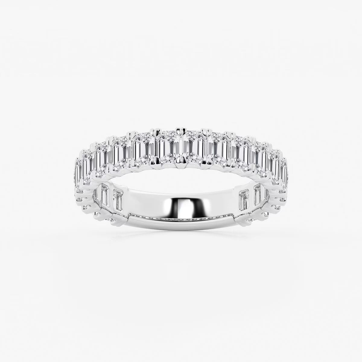 2.00 Ct Lumina Emerald Cut Eternity Ring Wedding Ring