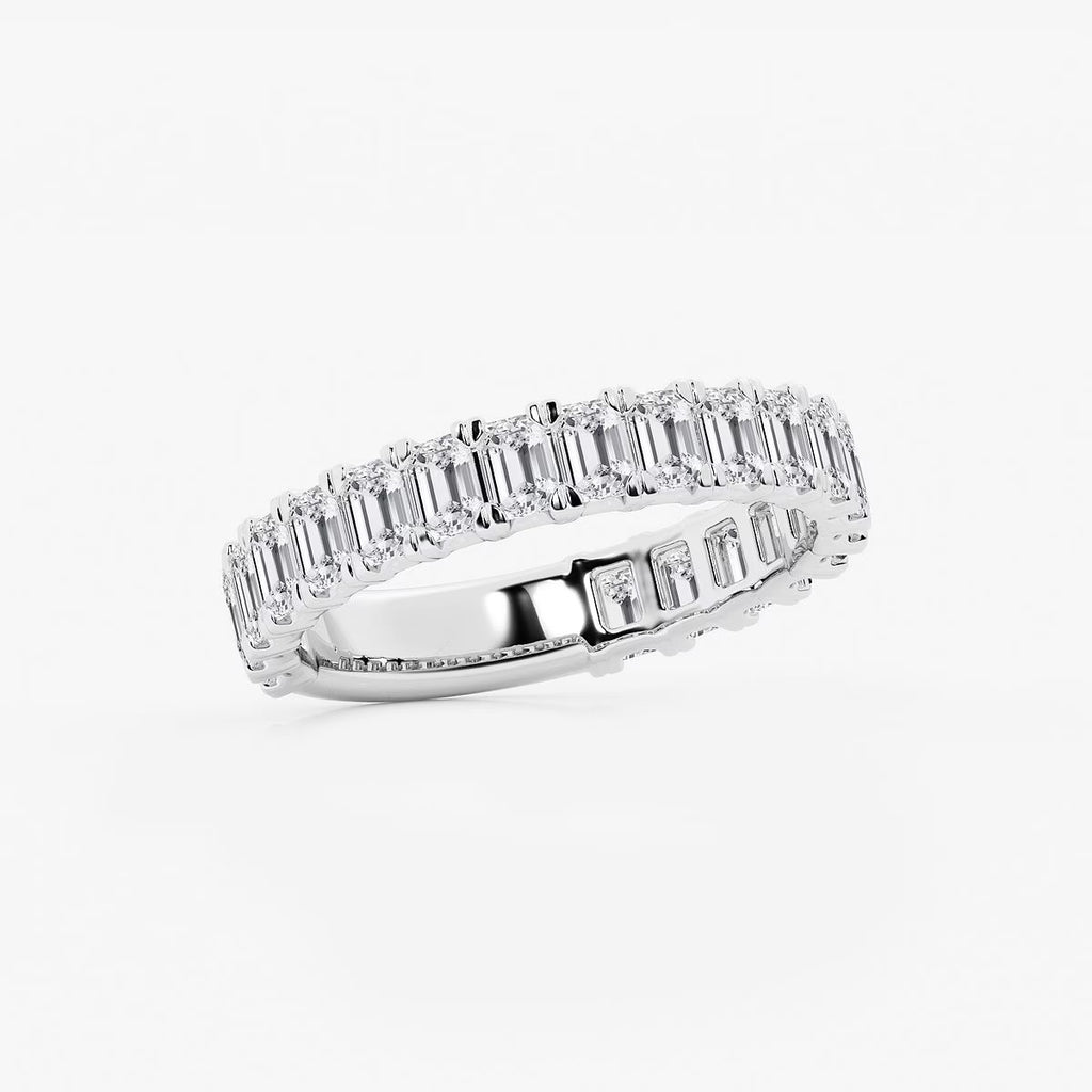 2.00 Ct Lumina Emerald Cut Eternity Ring Wedding Ring