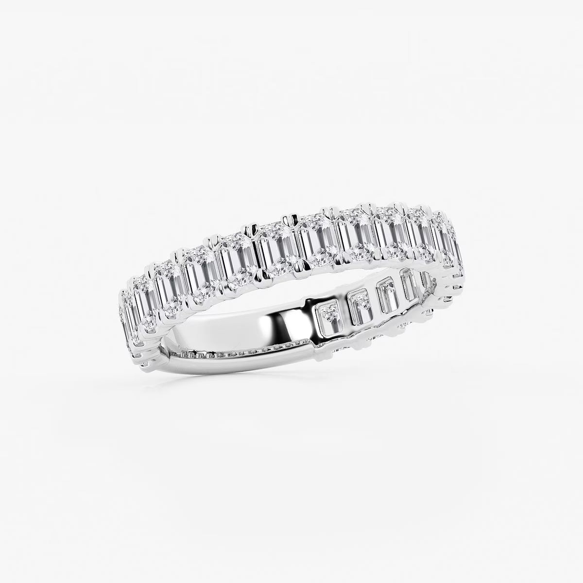 2.00 Ct Lumina Emerald Cut Eternity Ring Wedding Ring
