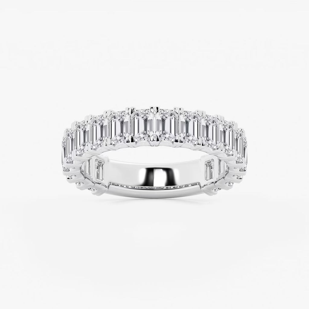 3.00 Ct Emerald Cut Three Quarter Eternity Ring Wedding Ring