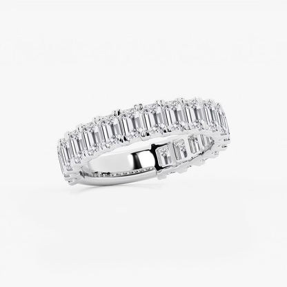 3.00 Ct Emerald Cut Three Quarter Eternity Ring Engagement Ring