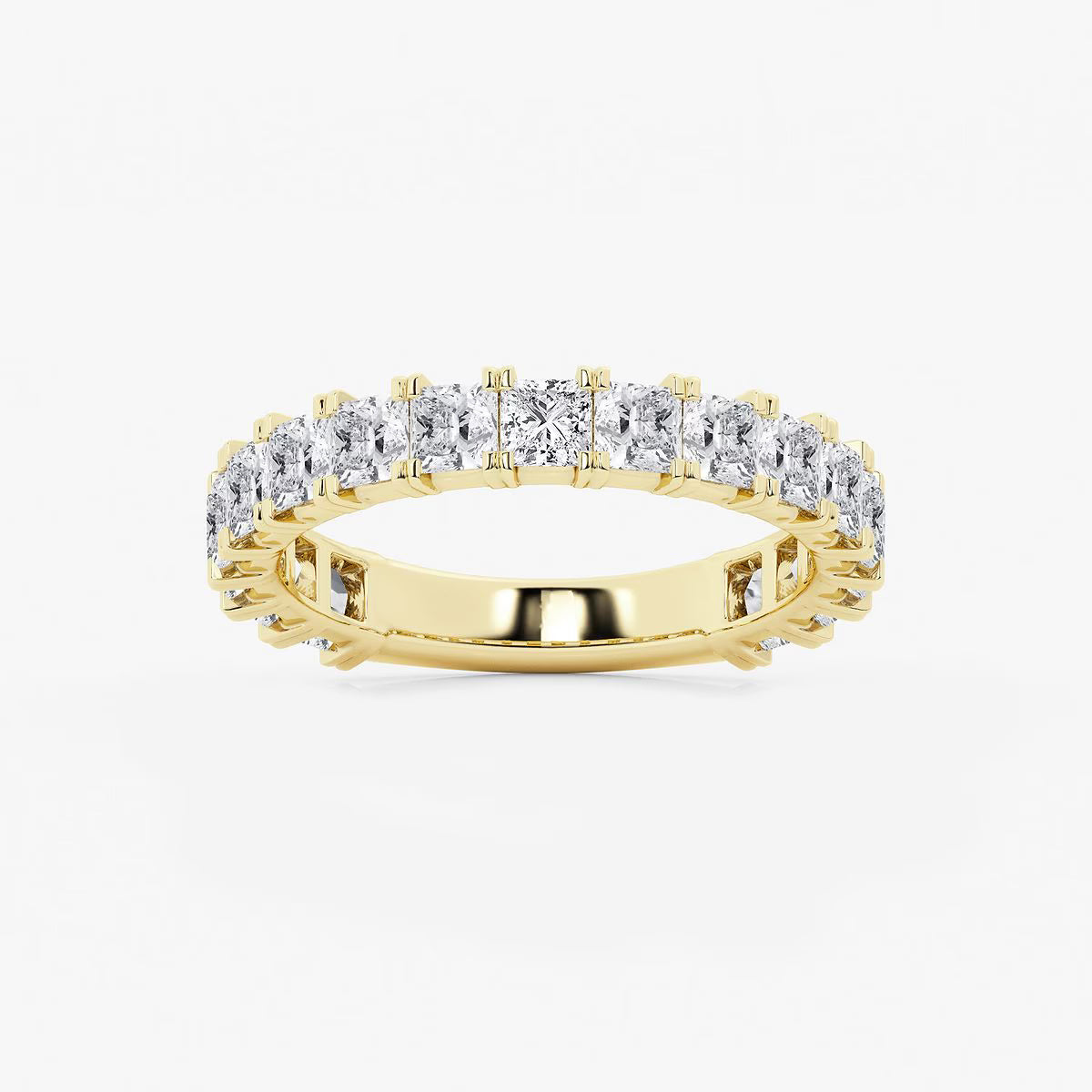 2.00 Ct Princess Diamond Cut Quarter Eternity Ring Wedding Ring