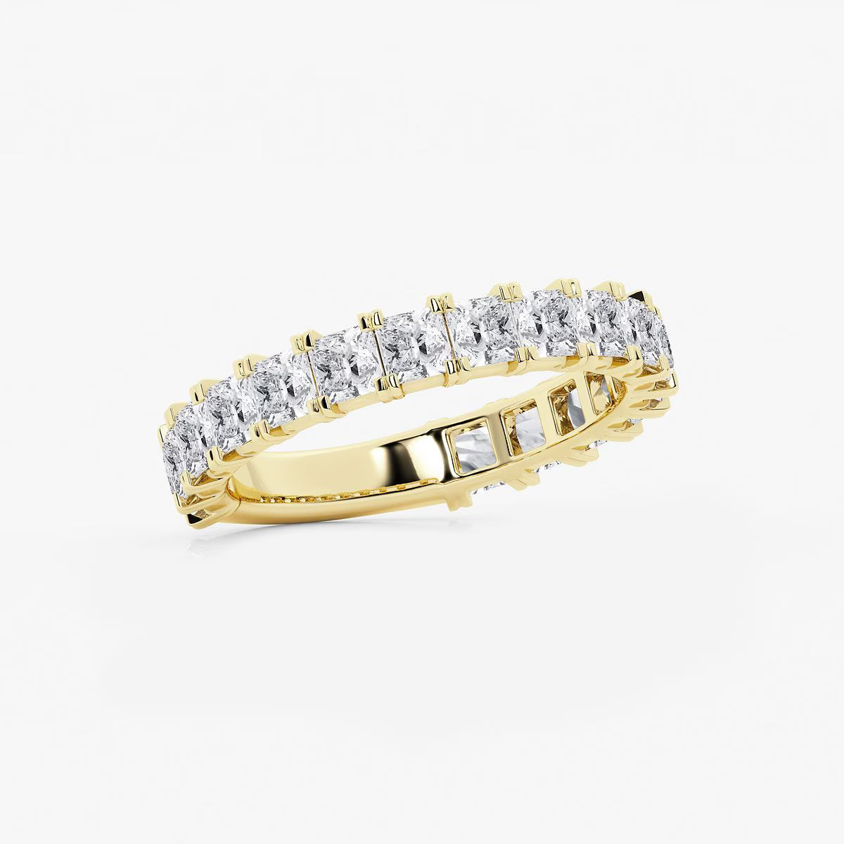 2.00 Ct Princess Diamond Cut Quarter Eternity Ring Wedding Ring