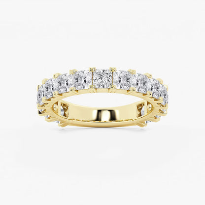 3.00 Ct Princess French Pave Diamond Eternity Ring Engagement Ring