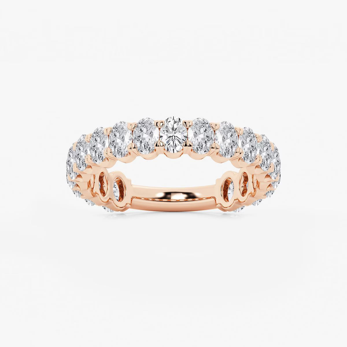 2.00 Ct Oval Diamond Cut Quarter Eternity Ring Wedding Ring