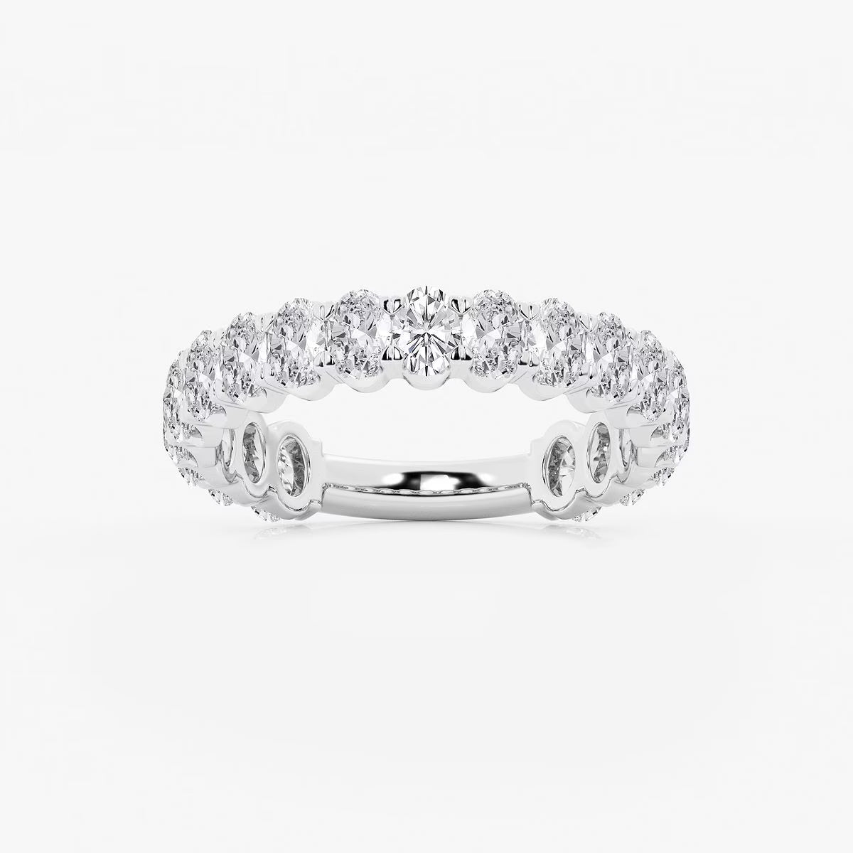 2.00 Ct Oval Diamond Cut Quarter Eternity Ring Wedding Ring