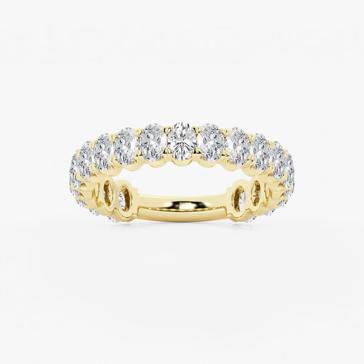 2.00 Ct Oval Diamond Cut Quarter Eternity Ring Wedding Ring