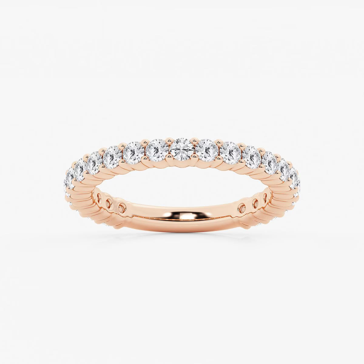 2.00 Ct Round Double Shared Prong Diamond Eternity Wedding Ring