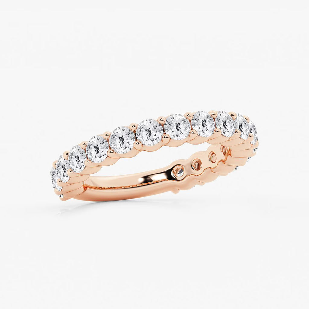 2.00 Ct Round Double Shared Prong Diamond Eternity Wedding Ring