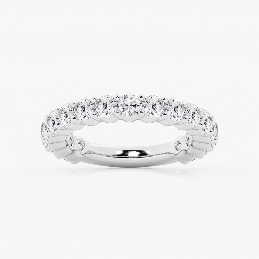 2.00 Ct Round Double Shared Prong Diamond Eternity Wedding Ring