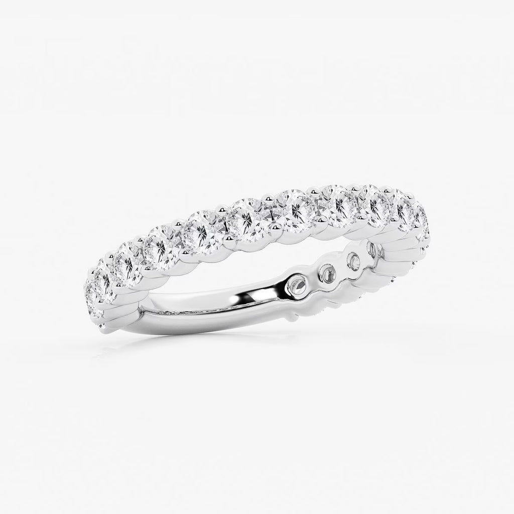 2.00 Ct Round Double Shared Prong Diamond Eternity Wedding Ring