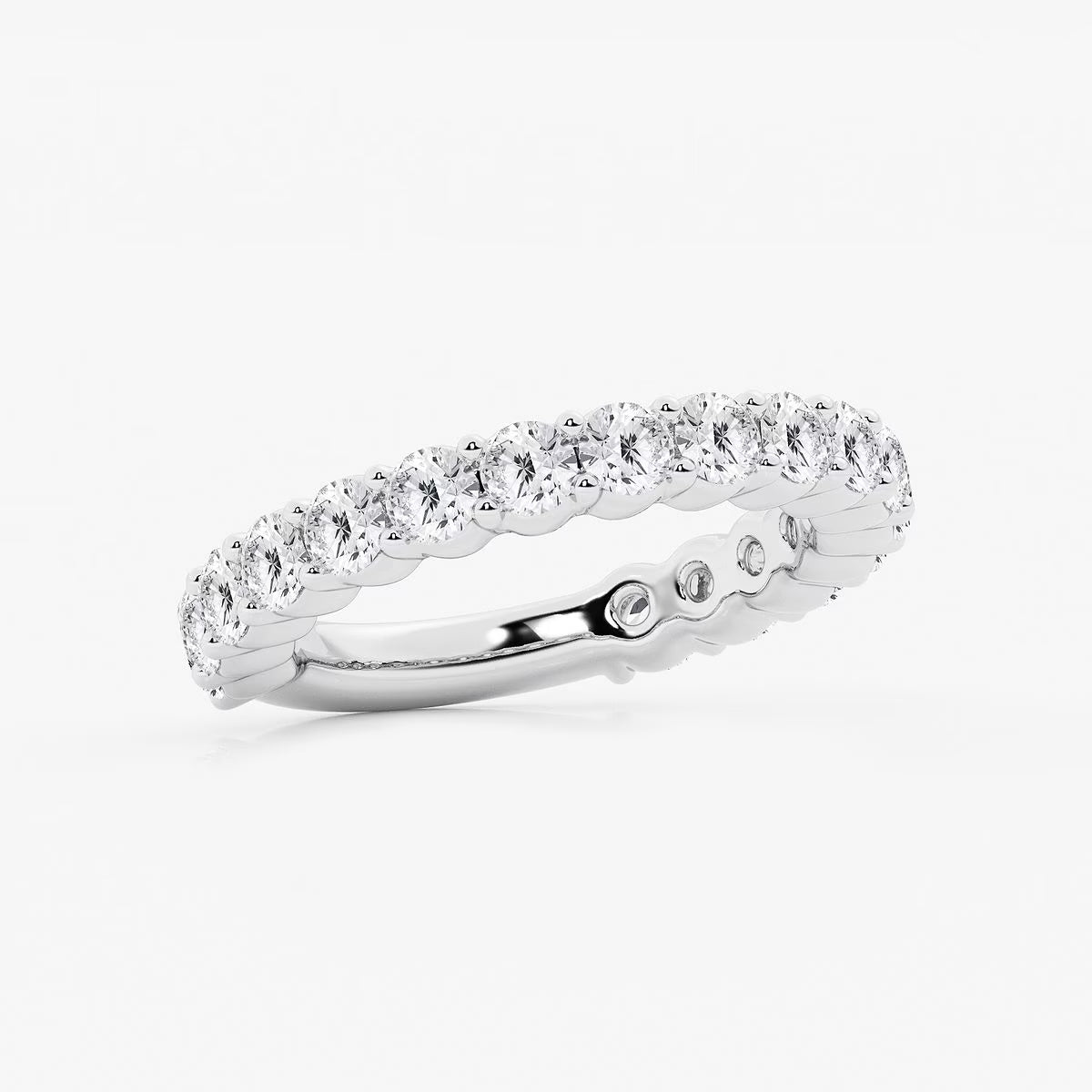 2.00 Ct Round Double Shared Prong Diamond Eternity Wedding Ring