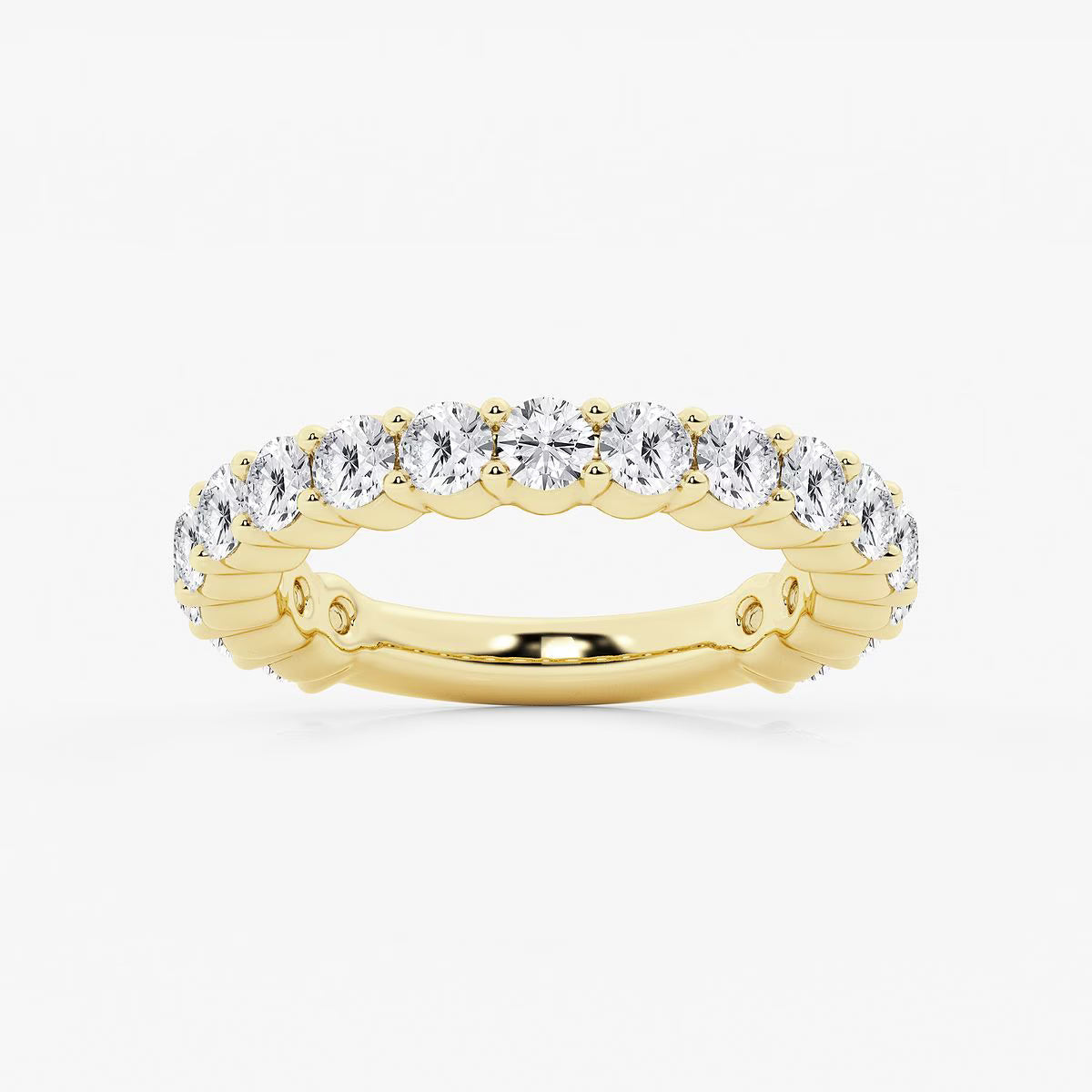 2.00 Ct Round Double Shared Prong Diamond Eternity Wedding Ring