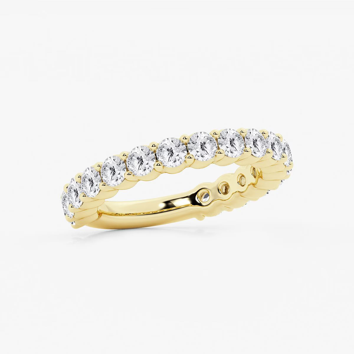 2.00 Ct Round Double Shared Prong Diamond Eternity Wedding Ring