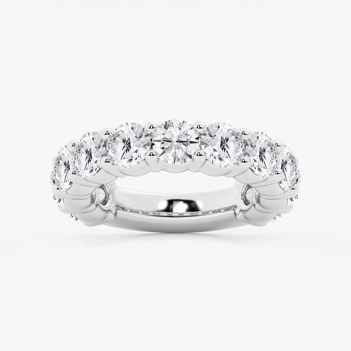 5.00 Ct Round Three Quarter Prong Eternity Wedding Ring