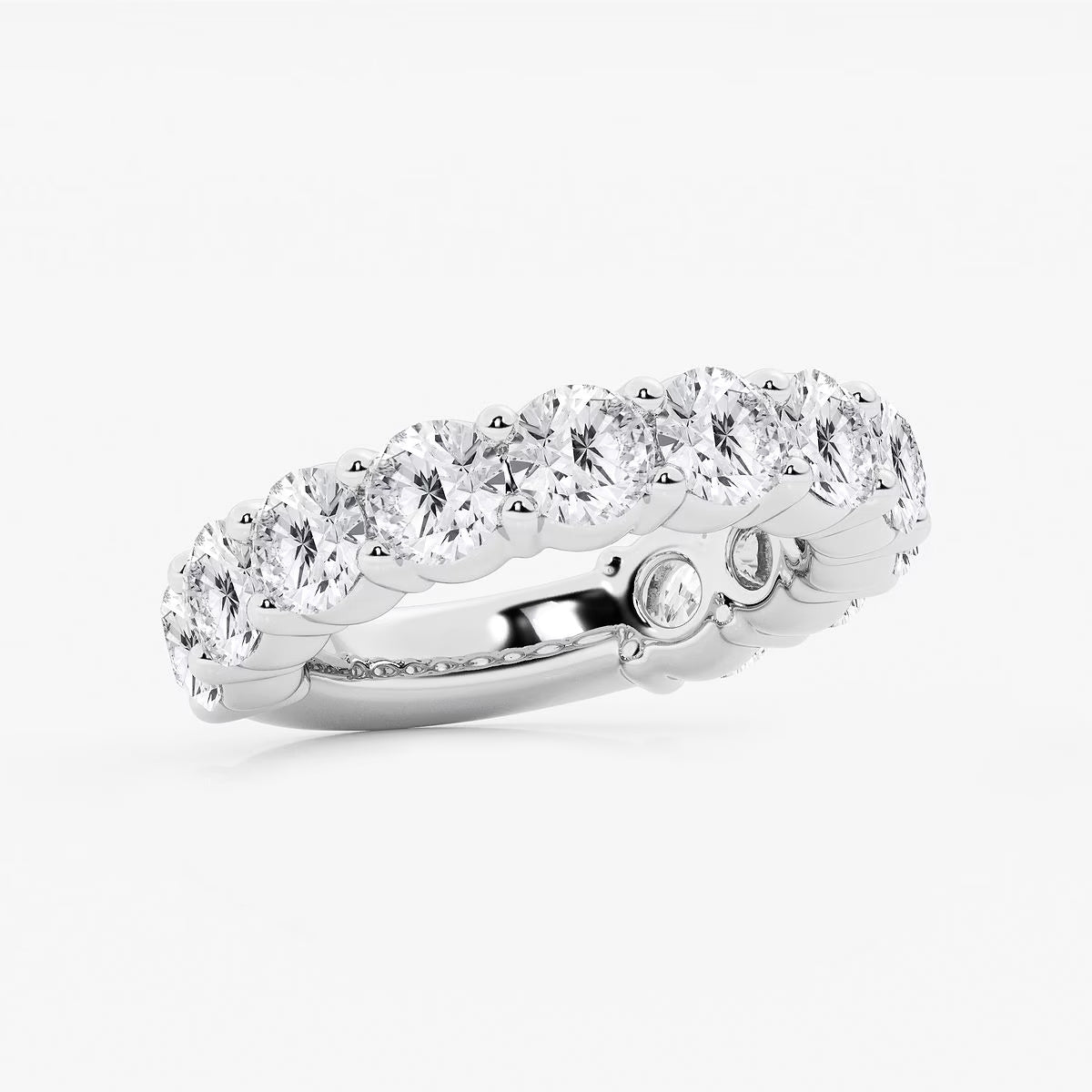 5.00 Ct Round Three Quarter Prong Eternity Wedding Ring