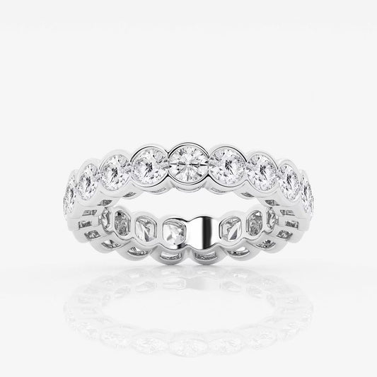 2.00Ct Round Half Bezel Set Eternity Band Engagement Ring