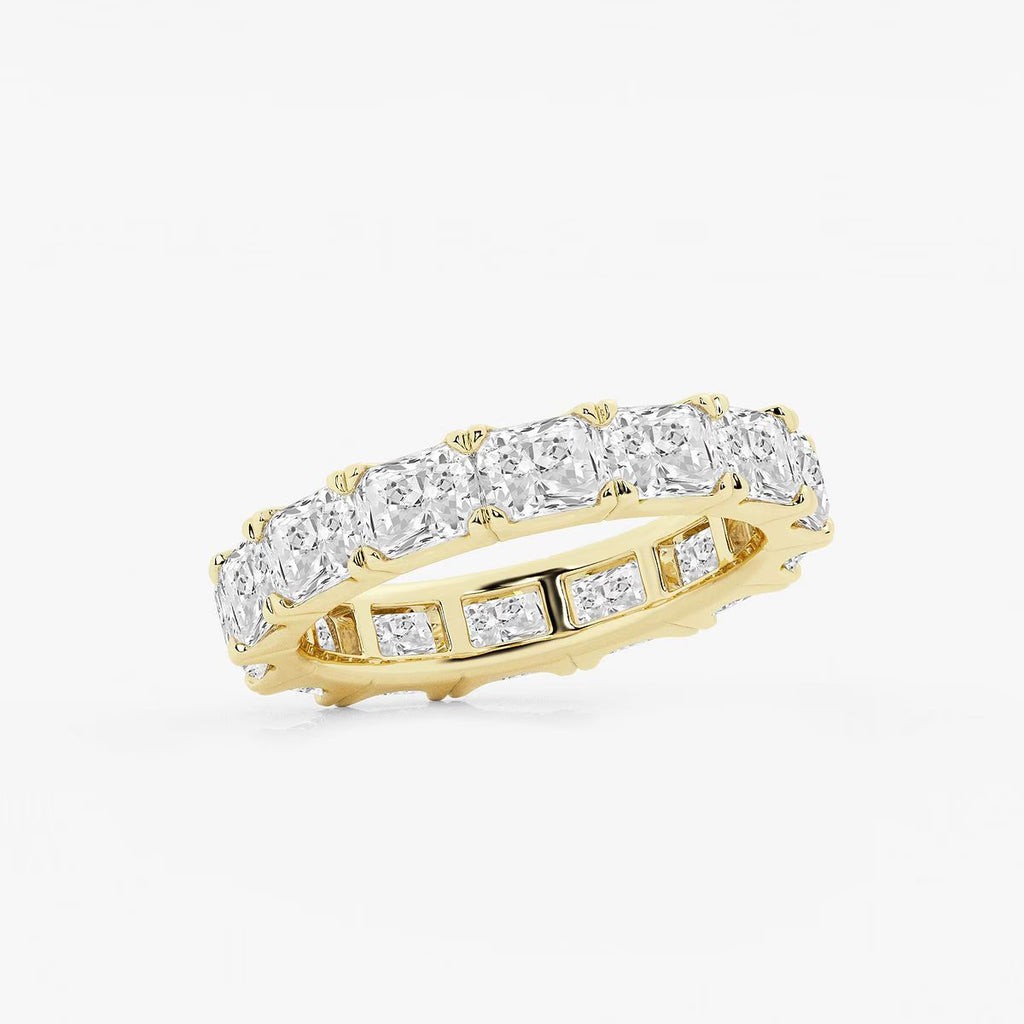 4.00 Ct Radiant Diamond Eternity Band (East-West Set) Prong Set Wedding Ring