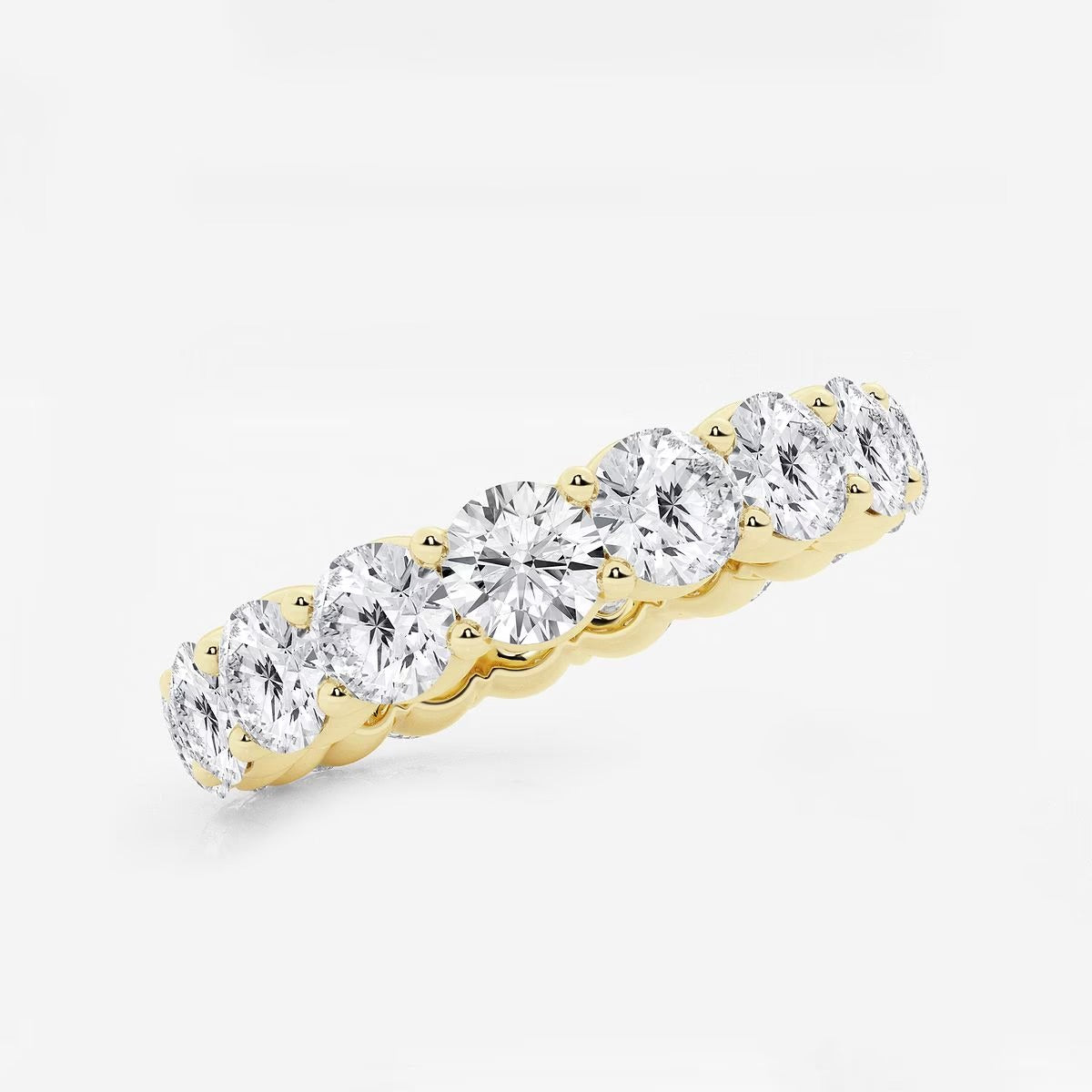 5.00 Ct Round Diamond Full Eternity Band Eternal Sparkle Wedding Ring