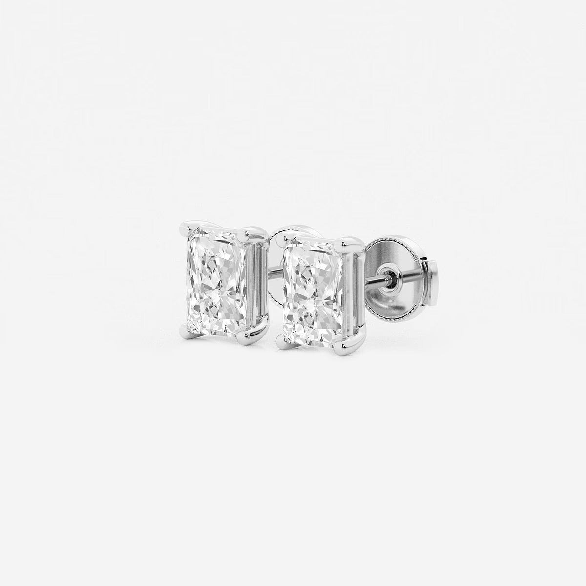 1.00 Ct Radiant Four Prong Stud Earrings