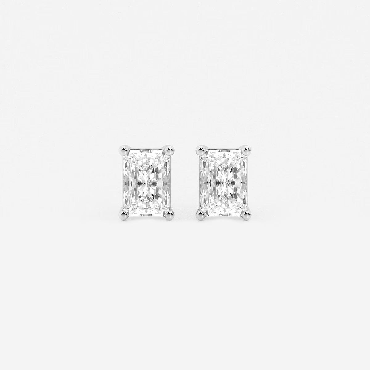 1.00 Ct Radiant Four Prong Stud Earrings