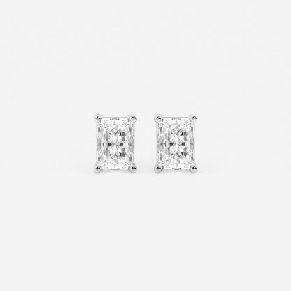 1.00 Ct Radiant Four Prong Stud Earrings