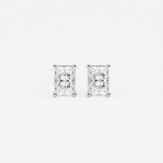 1.00 Ct Radiant Four Prong Stud Earrings