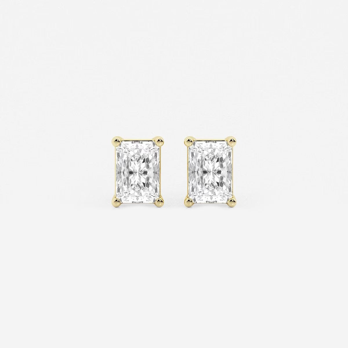 1.00 Ct Radiant Four Prong Stud Earrings