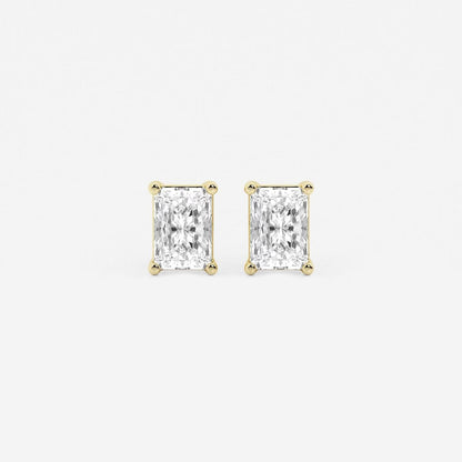 1.00 Ct Radiant Four Prong Stud Earrings