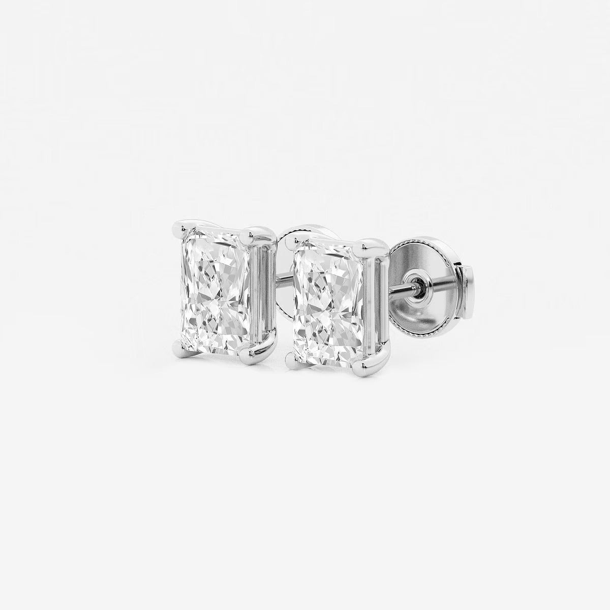 2.00 Ct Radiant Four Prong Stud Earrings