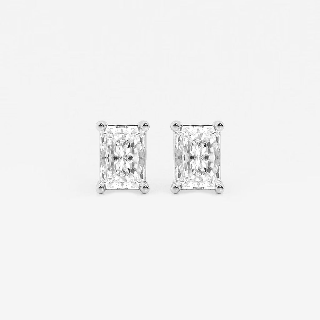 2.00 Ct Radiant Four Prong Stud Earrings