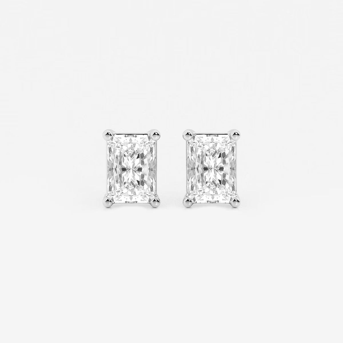 2.00 Ct Radiant Four Prong Stud Earrings