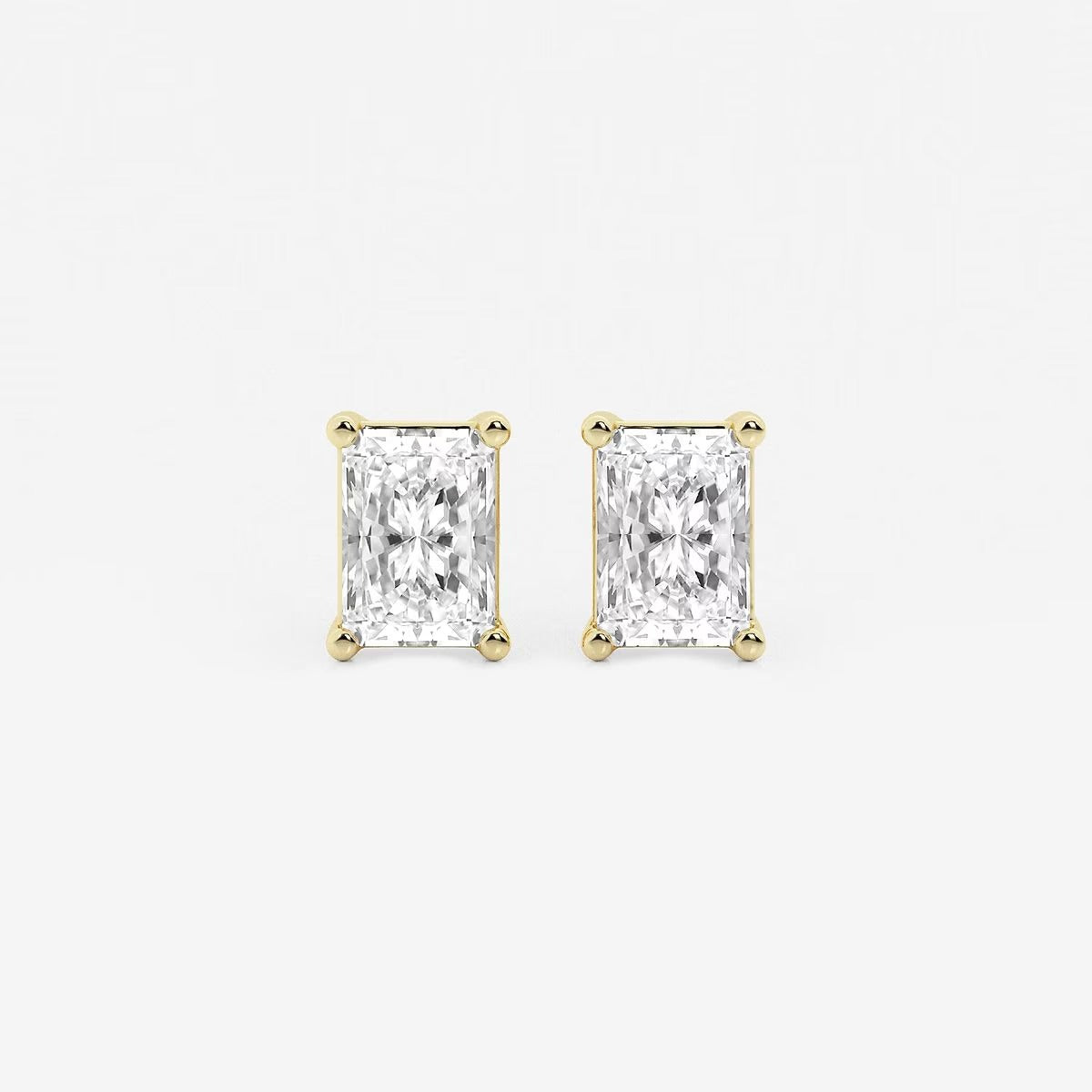 2.00 Ct Radiant Four Prong Stud Earrings