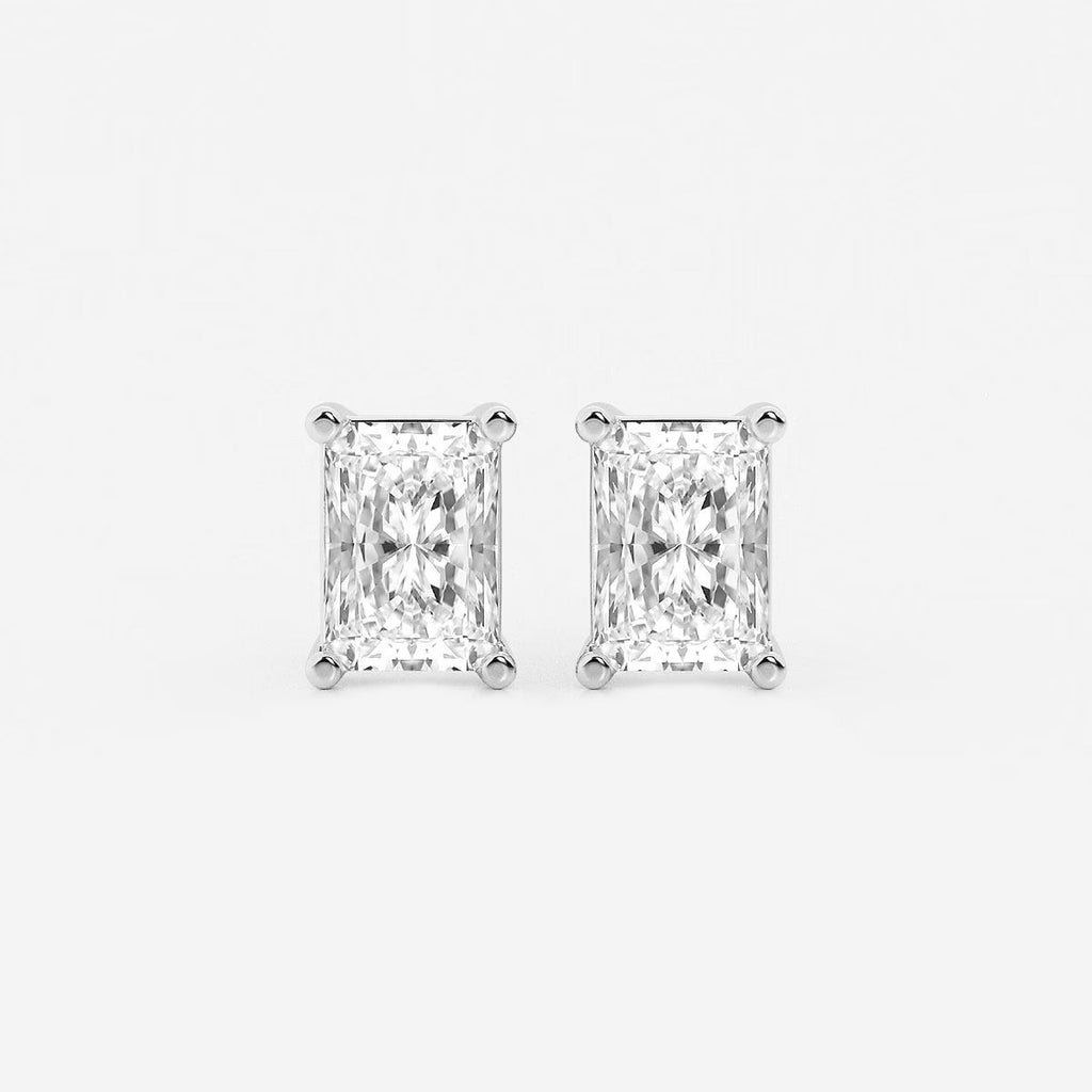 3.00 Ct Radiant Four Prong Stud Earrings