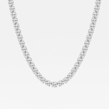 33.70 Ct Round Lab Grown Diamond Four Prong Tennis Necklace