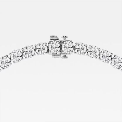 33.70 Ct Round Lab Grown Diamond Four Prong Tennis Necklace