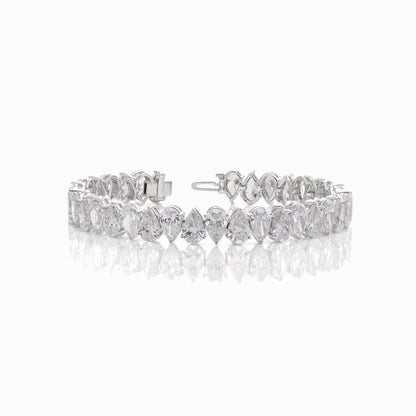 10.88 Ct Ethereal Gleam Pear Bracelet for Women