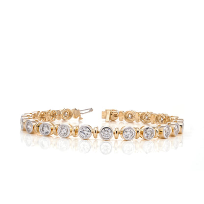 5.39 Ct Elegant Edge Tennis Bracelet | Jewelry for Love