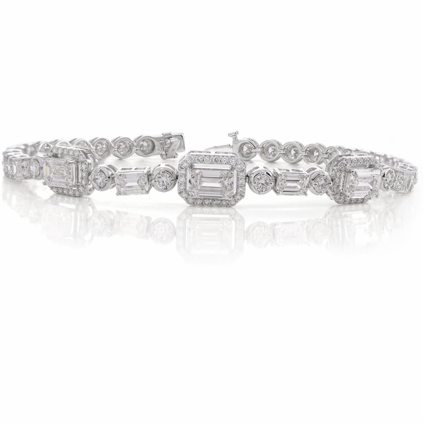 6.98 Ct Radiant Elegance in Bloom Cuff Bracelet for Love