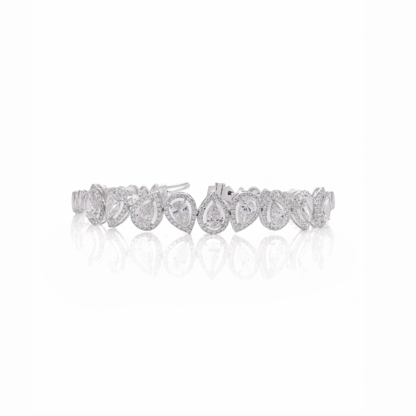 4.02 Ct Pear Sparkling Vows Bracelet for Women