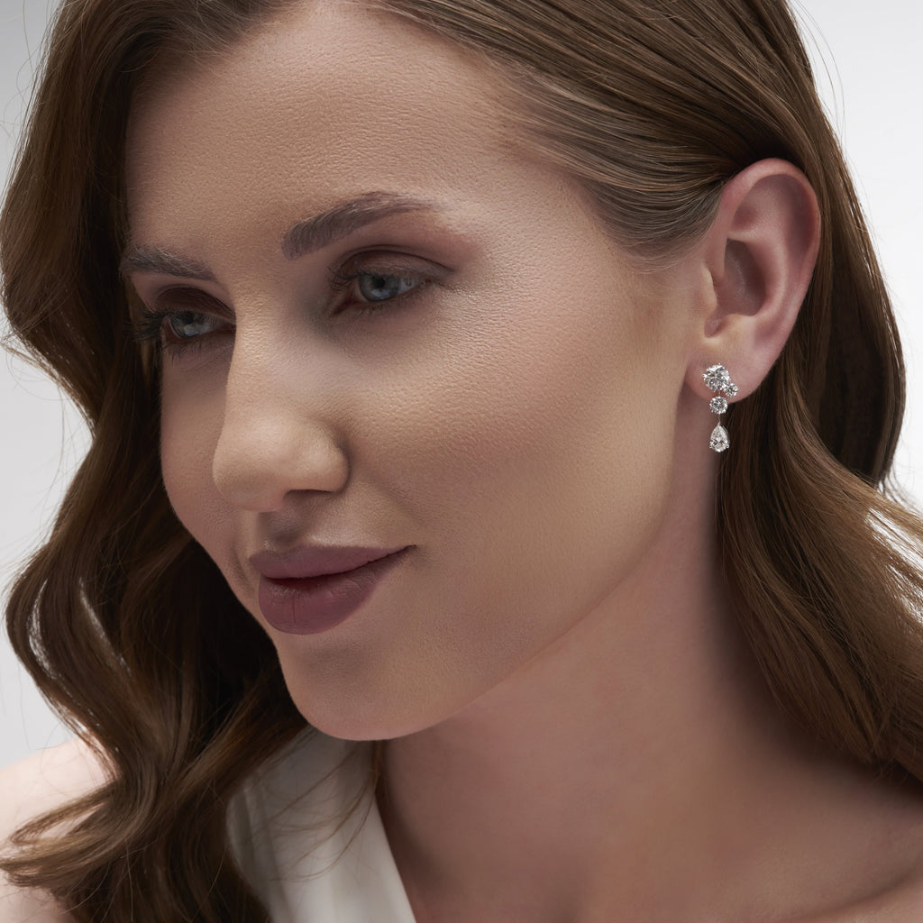 4.06 Ct Serene Sparkle Drops Fashion Earrings for Love | Special Earrings for Women