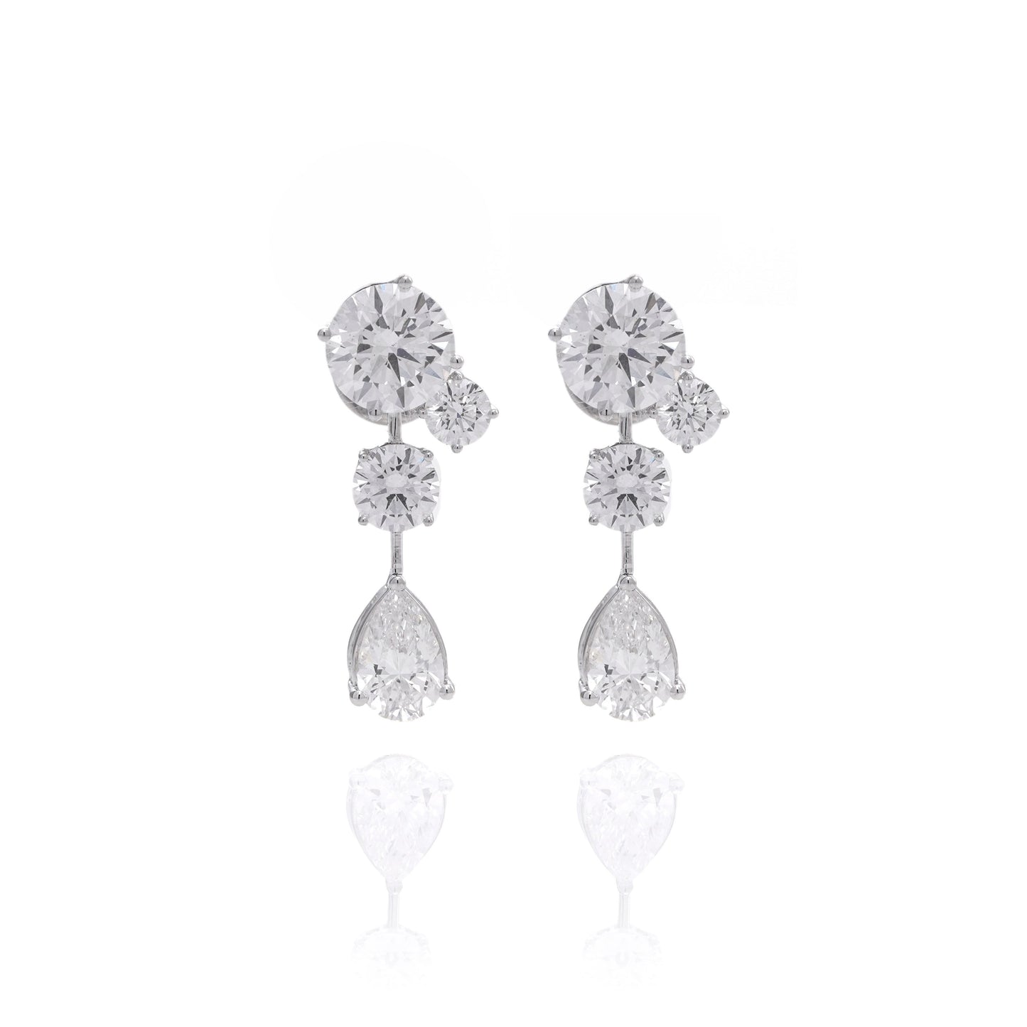 4.06 Ct Serene Sparkle Drops Earrings for Love | Special Earrings for Women