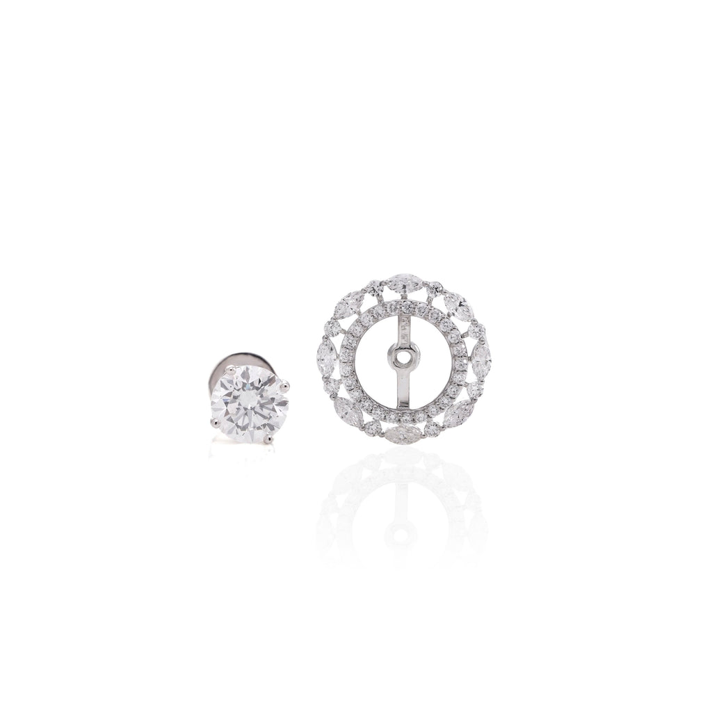 4.25 Ct Floral Style Fashion Earrings Hoop for Women