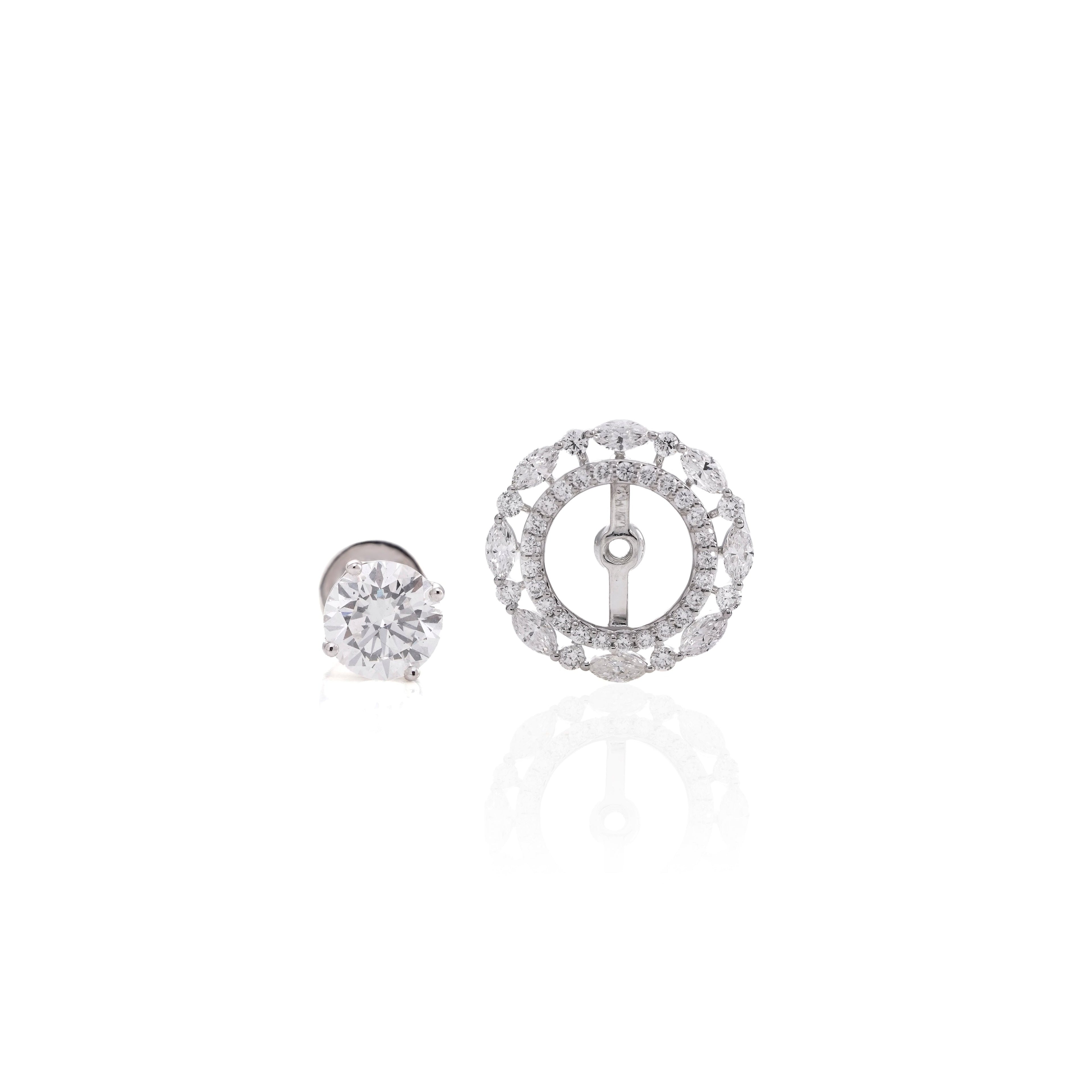 4.25 Ct Floral Style Fashion Earrings Hoop for Women