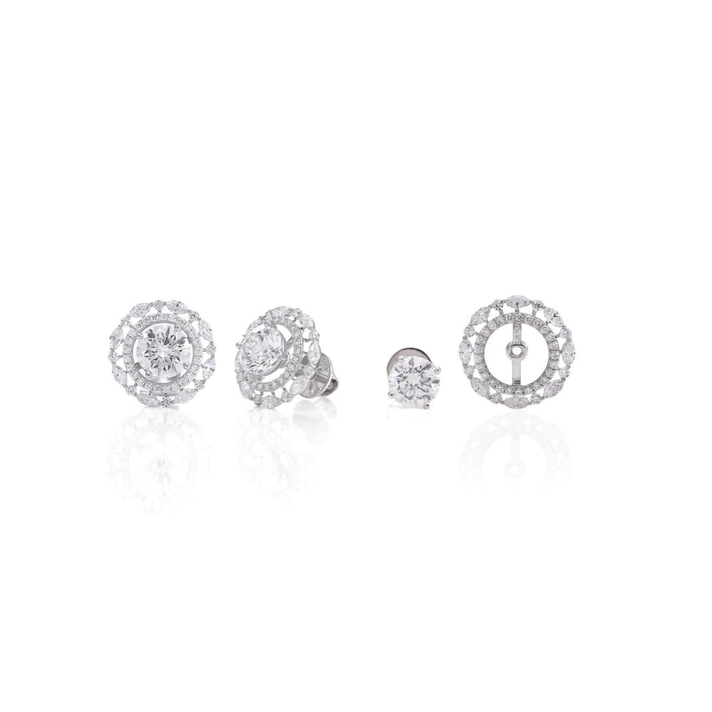 4.25 Ct Floral Style Fashion Earrings Hoop for Women
