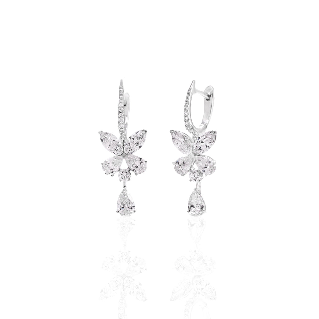 3.26 Ct Spirit Butterfly Diamond  Hoops Fashion Earrings | Earrings for Women