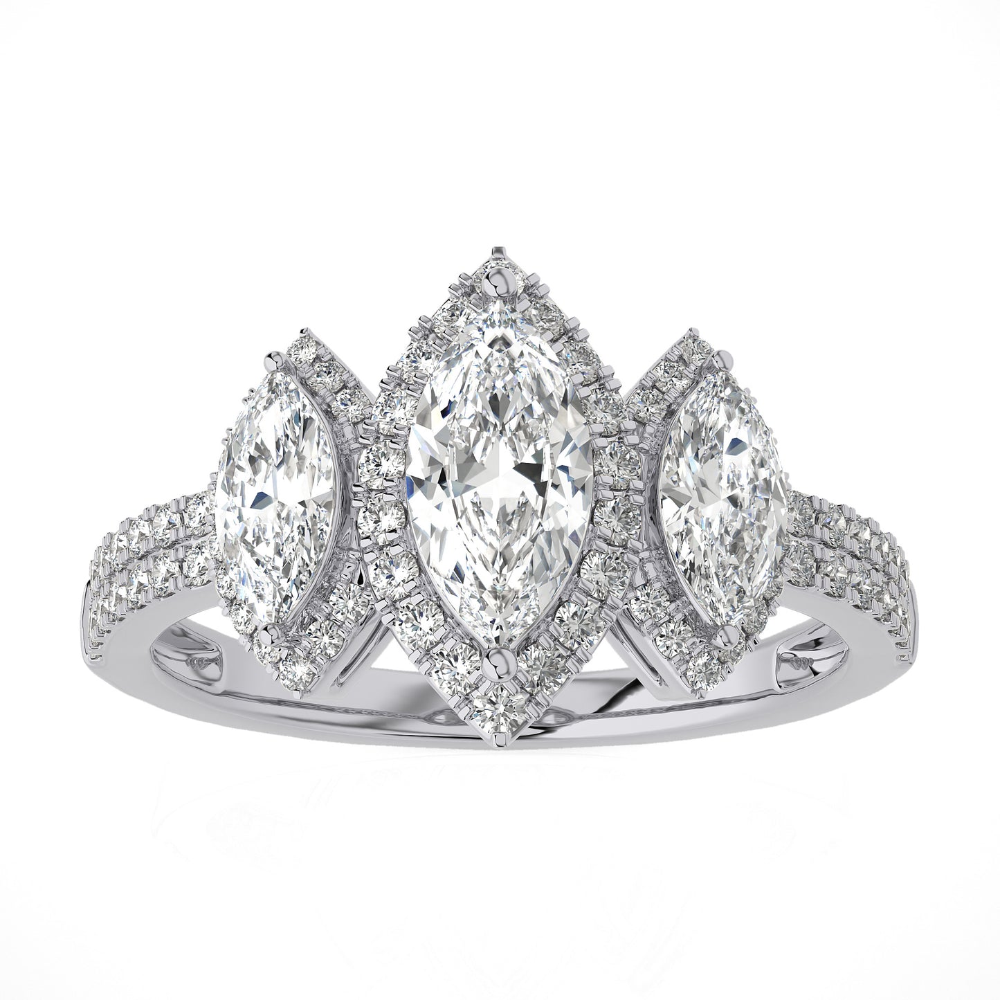 1.31 Ct Halo Ring Style Engagement & Wedding Ring